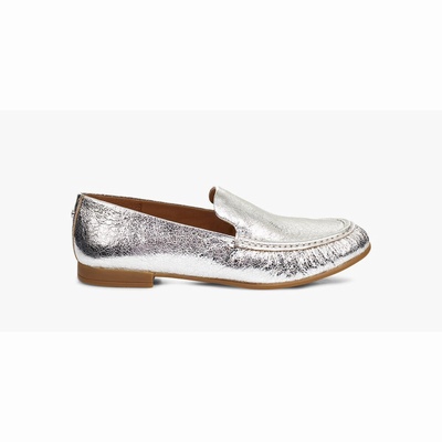 Mocassins UGG Vivian Metallic Mulher Prateadas | PT-DESBM